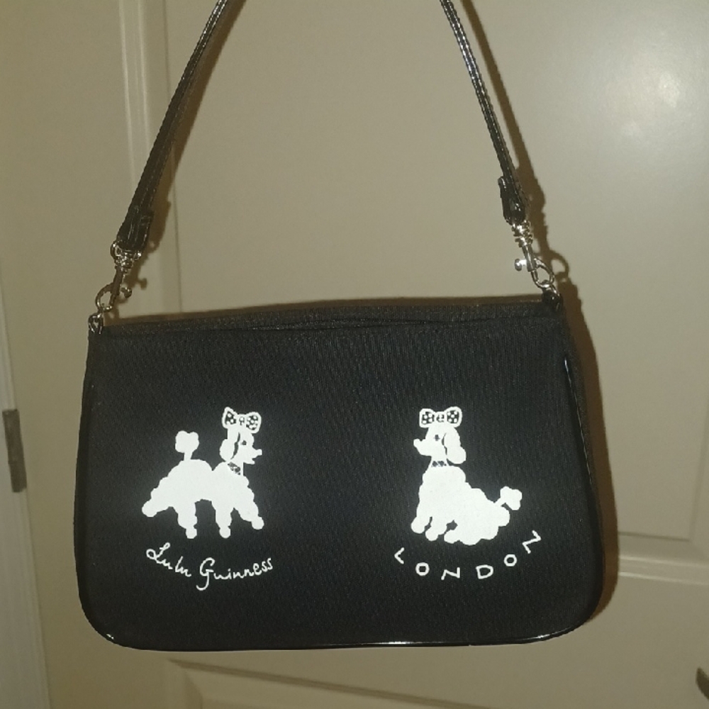 Lulu Guinness London Poodle Handbag Black/White